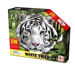 White Tiger Animal Shaped Jigsaw Puzzle 236 pieces - 660