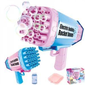 Bubble Rechargeable Machine Blaster Gun with Lights - 32 Holes