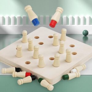 Wooden Color Memory Chess Game - 067